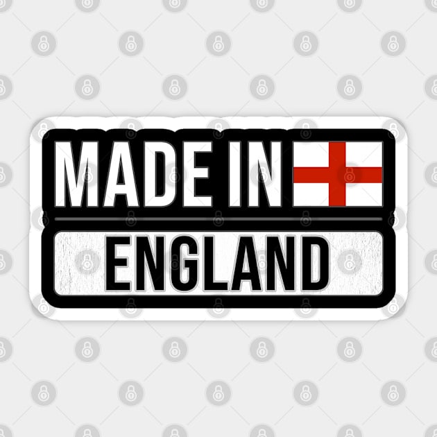 Made In England - Gift for English With Roots From England Sticker by Country Flags